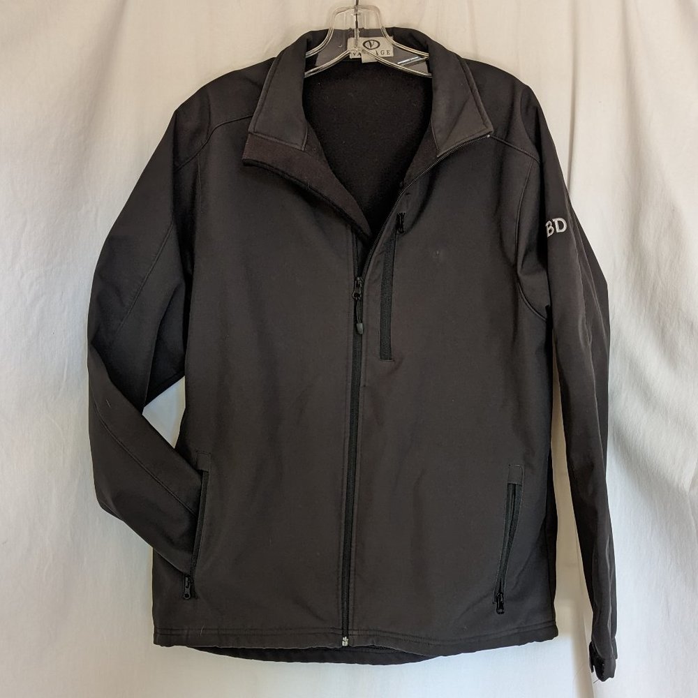 Vintage Vantage Black Zip Up BD Jacket Adult Size L with 3 zip pockets  MD